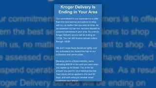 Kroger to suspend delivery service in NE Florida, close fulfillment center in Central Florida