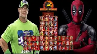 Mortal Kombat 9 - JOHN CENA & DEADPOOL MOD - NEW Expert Tag Ladder Gameplay