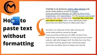 How to Paste text without formatting in Microsoft Word