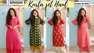 Amazon Kurta Sets Haul🌸 | Under Rs.900 | India | 2020