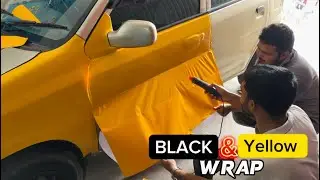 Suzuki alto /old model wrapped in black & yellow (electric design)PART 1
