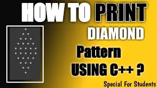 Creating diamond shape in c++ || c++ pattern problem solving series || Common tech