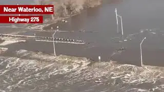 Nebraska Flood - Highway 275 Near Waterloo