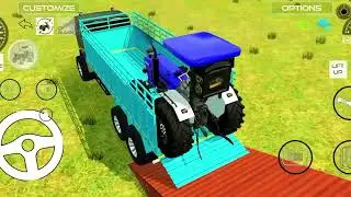 Drive 🕹️ New Holland And Jondhere_5075 Unloading truck full game play 📈🕹️