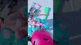 😊 2 y/o Ski Crash Recovery ⛷️#nodrama #skiingislife #toddlers
