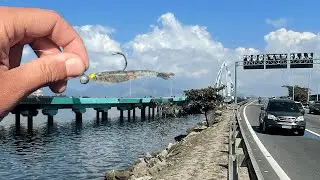 PESCARIA URBANA NA ILHA DO GOVERNADOR. Pesca ultralight com camar&atilde;o artificial. Rj
