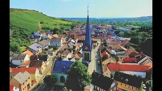 2025 Nierstein und Schwabsburg, Germany 4K Drone Stock Footage