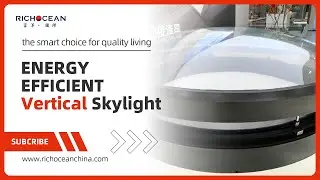 Aluminum circular vertical-opening skylight with arched glass Outdoor electric skylight#skylights
