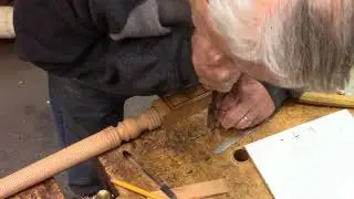 17 Sheraton Work Table Veneering Banding on Leg Panel