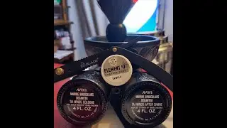 EZ Blade shavette with a Royal Red blade and Razor Emporium Element 47 soap sample
