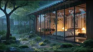 Exotic Rainy Night Window Ambience, Lo Fi Deep Focus Music for Work and Mindfulness #asmr