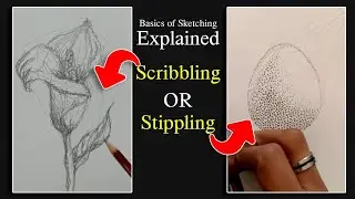 Scribbling or Stippling Explained|| #easy Shading method|| Easy techniques || Basics of sketching 