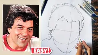 Dharmendra outline drawing #dharmendra