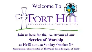 October 5, 2025 Service of Worship - World Communion Sunday