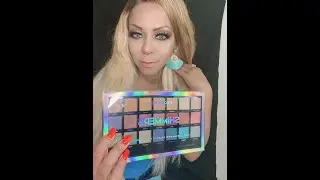 GOLD AND BLUE SUMMER  MAKEUP TUTORIAL  2021 USING MY PROFUSION COSMETICS EYESHADOW PALETTE