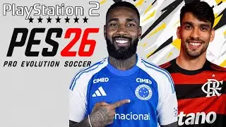 Novo Efootball PES2026 Incr&iacute;vel Gr&aacute;ficos !!!  (Ps2) aethersx2 pcsx2 Opl