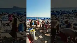 Hot day at Benidorm beach #uk #uk #benidorm #4k #maxico #august2023