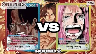 RU Ace против Yellow Bonney | Геймплей локальных турниров OP14 | 2 раунд