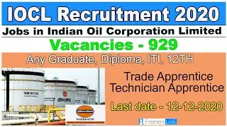 Jobs in Indian Oil Corporation | IOCL Recruitment 2020 | IOCL Apprentice