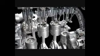 Mercedes E Class Coupe New 4 cylinder Diesel engine Animation