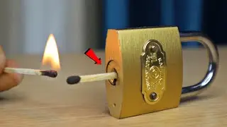 Way To Open a Lock With Matches by NS Experiment | #nsexperiment