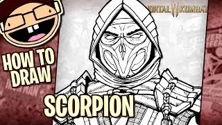 Как нарисовать Скорпиона (Mortal Kombat 11) | Урок с покадровой съёмкой