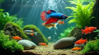 Relaxing Aquarium ASMR 4K 🐠🎶 | Fish Aquarium Ambience Screensaver 4K for Sleep, Study & Focus