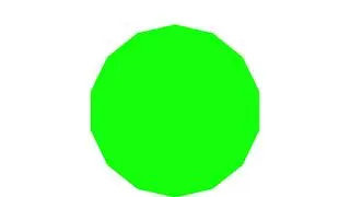 Green Tetradecagon White Background Down To Up