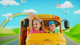 Diana and Roma's Big Bus Adventure! | Diana and Roma Bus Nursery Rhyme for Kids