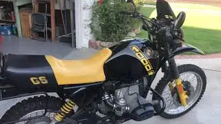 1988 BMW R100GS cold start