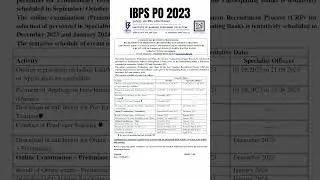 IBPS PO Notification 2023 #ibpspo2023 #bankexams #ibpspo
