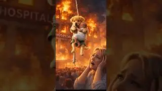 This dog risk his life for rescue a baby from burning hospital.