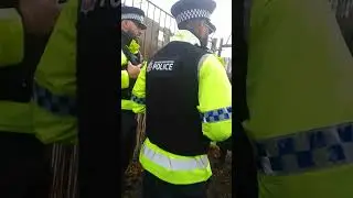 Manchester fallowfield demo. Police and patriot interaction 