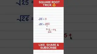 Square Root Trick😱🙄#shorts #shortsfeed #youtubeshorts #viralshorts #squareroot #simplification