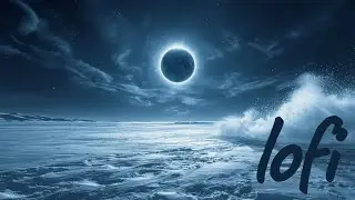 Lofi Lonely Snowfield Bathed in Eclipse Light