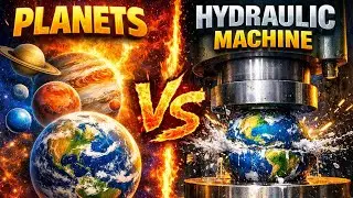 Satisfying AI ASMR Hydraulic Press vs Solar System|| Satisfying Hydrolic Press-SHP