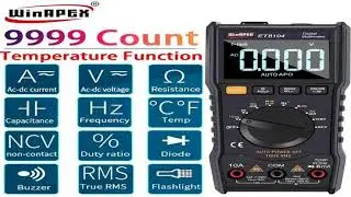 WINAPEX ET8104 9999 Counts High Precision True RMS Digital Multimeter Auto Range 1000V Mul