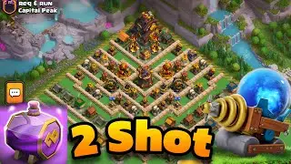 2 Shot Capital Peak In Clan Capital | Best Clan Capital Attack Strategy