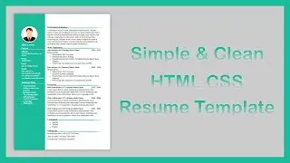 01. Create Responsive Resume / CV Template using HTML and CSS || Part 01 || Sabur Ali