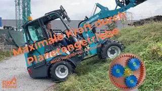 Baggerwissen: Warum der Neumeier NH40 Hoflader durch Nabengetriebe eine enorme Radkraft entwickelt