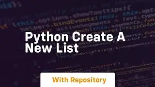 python create a new list