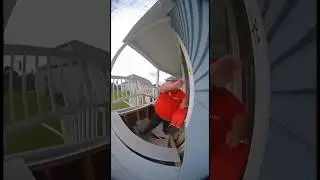 DoorDash driver falls through the porch! #doordash #funny #memes #sora #ai #comedy #fall #delivery