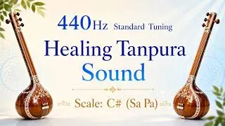 Tanpura Sound 440Hz  Standard Tuning , Scale C#  {Sa Pa Combination}