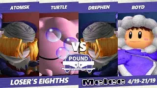 Pound 2019 SSBM Teams -  Boyd & Drephen VS  Atomsk & Turtle - Smash Melee Loser's Eighths