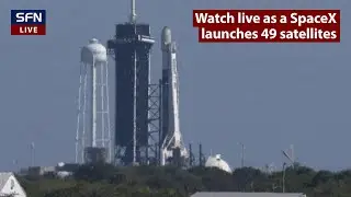 Watch as SpaceX launches a Falcon 9 rocket with 49 satellites