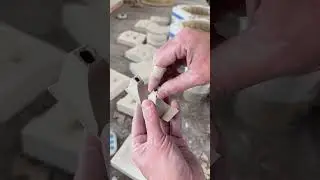Making a porcelain bonsai tree pot.
