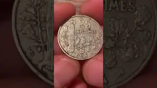 25 Centimines French Coin From 1904, Good Design On Old European Coin OVERLY EXCITED OVERVIEW