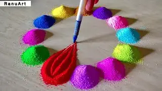 Beautiful Rangoli Design | Easy Rangoli for Diwali, Navratri & All Festivals | Ranu Art
