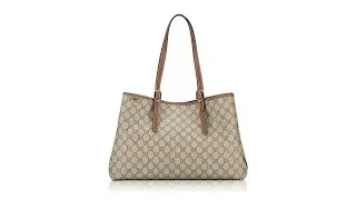 Gucci GG Emblem Large Tote Beige Ebony