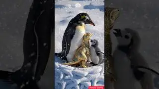 The penguin saved an egg&hellip; but what hatched shocked everyone🐧❄️🦖 # emotional Shorts